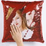 Magisch kussen vierkant met eigen foto