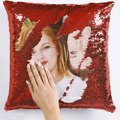 Magisch kussen vierkant met eigen foto